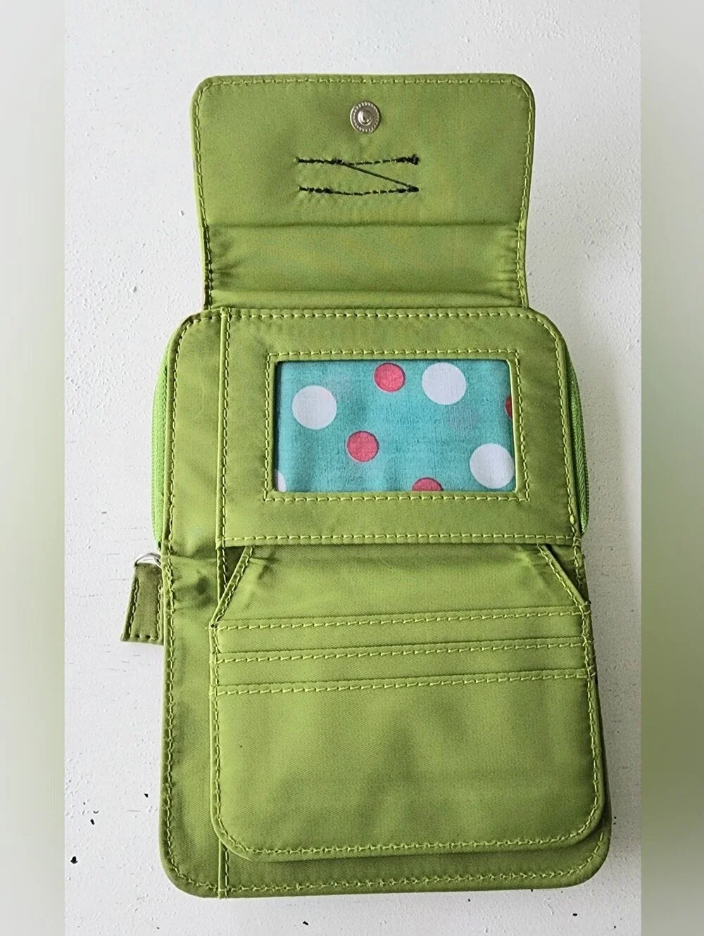 Vintage Kate Spade Green Polka Dot Shoulder Bag and Wallet Set